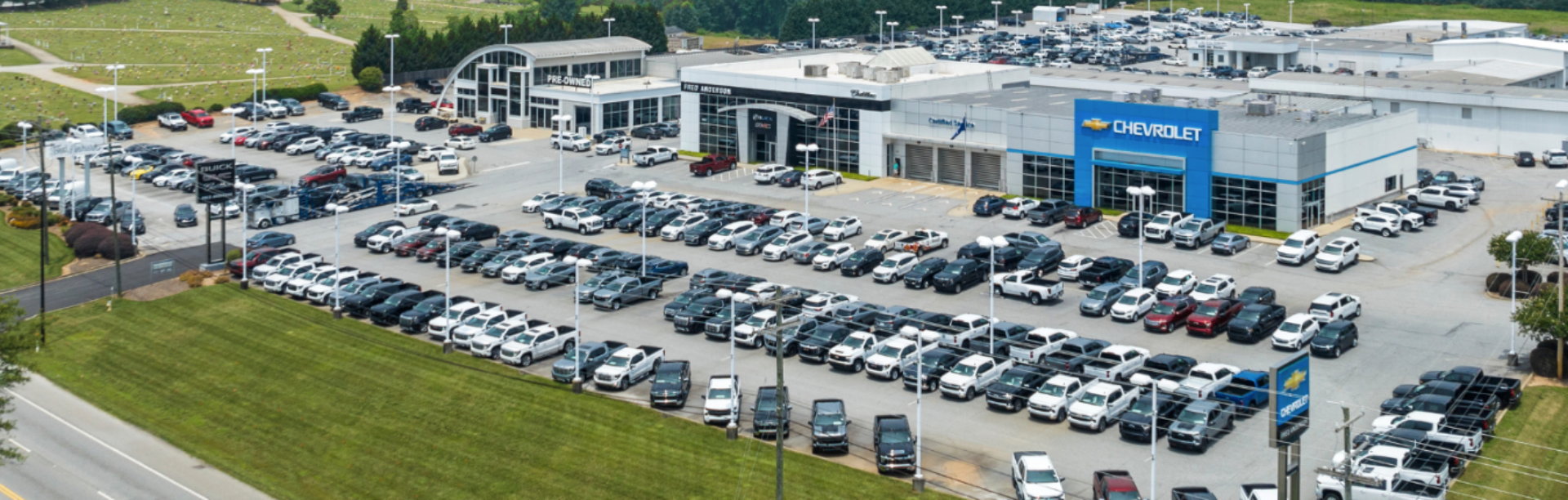 Exterior view of Fred Anderson Chevrolet Buick GMC