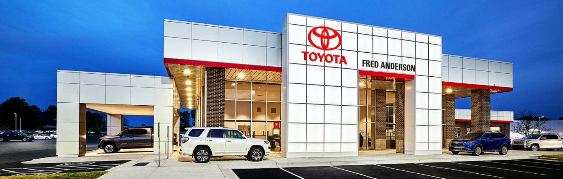 Exterior view of Fred Anderson Toyota of Sanford