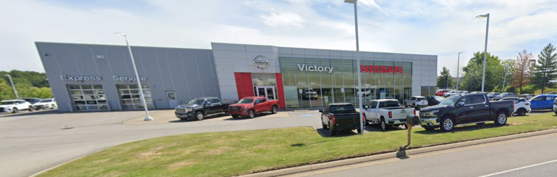 Exterior view of Victory Nissan of Dickson