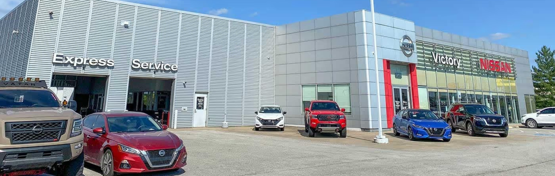 Exterior view of Victory Nissan of Dickson