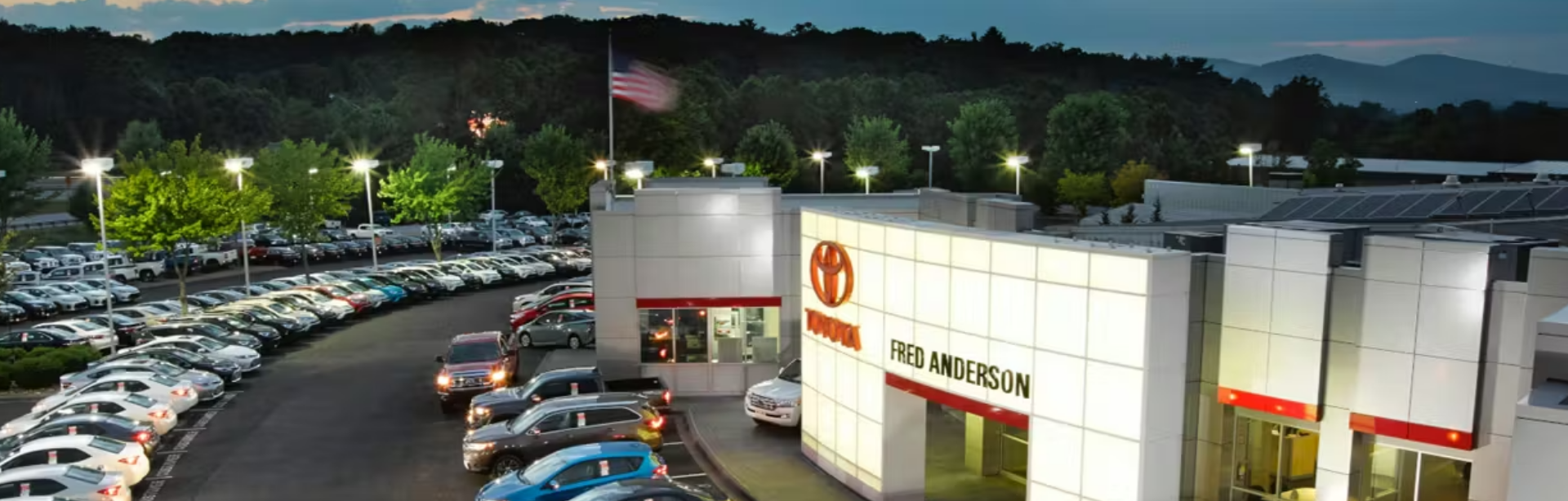 Exterior view of Fred Anderson Toyota of Cape Coral