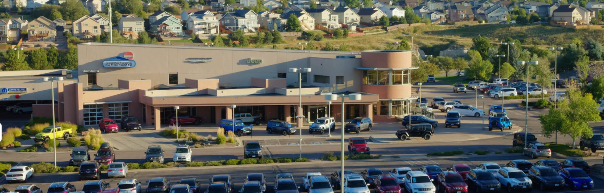 Exterior view of Faricy Chrysler Jeep dealership