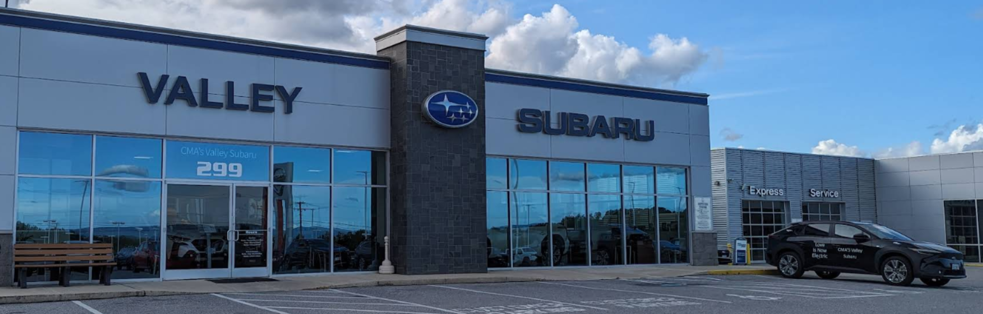 Exterior view of CMA's Valley Subaru dealership