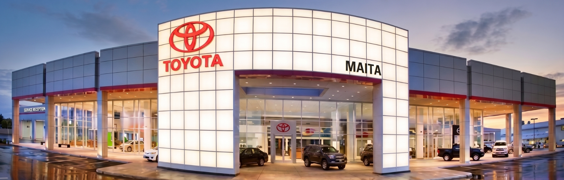 Exterior view of Maita Toyota dealership