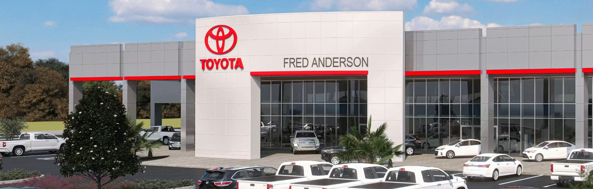 Exterior view of Fred Anderson Toyota of Cape Coral