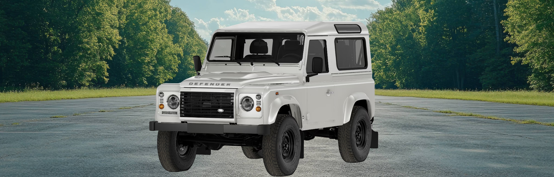 Land Rover Defender interior.
